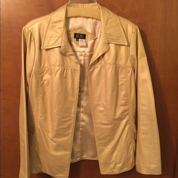 BCBGMaxAzria Jackets & Blazers - BCBG Maxazria gold Leather Jacket